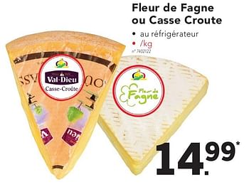 Promoties Fleur de fagne ou casse croute - Huismerk - Lidl - Geldig van 17/10/2016 tot 22/10/2016 bij Lidl