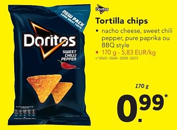 Promotions Tortilla chips - Doritos - Valide de 17/10/2016 à 22/10/2016 chez Lidl