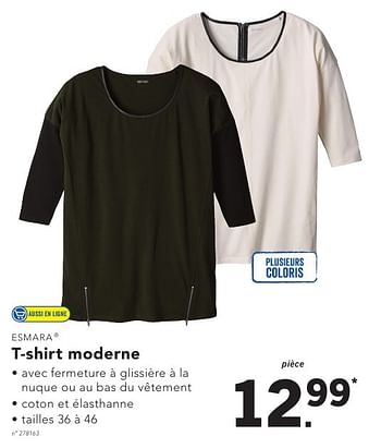 Promoties T-shirt moderne - Esmara - Geldig van 17/10/2016 tot 22/10/2016 bij Lidl