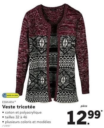 Promotions Veste tricotée - Esmara - Valide de 17/10/2016 à 22/10/2016 chez Lidl