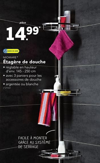 Promoties Étagère de douche - Miomare - Geldig van 17/10/2016 tot 22/10/2016 bij Lidl