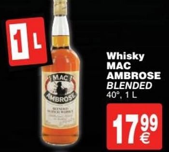 Promotions Whisky mac ambrose blended - Mac Ambrose - Valide de 11/10/2016 à 24/10/2016 chez Cora