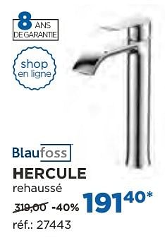 Promoties Hercule robinets de lavabo - Blaufoss - Geldig van 04/10/2016 tot 29/10/2016 bij X2O