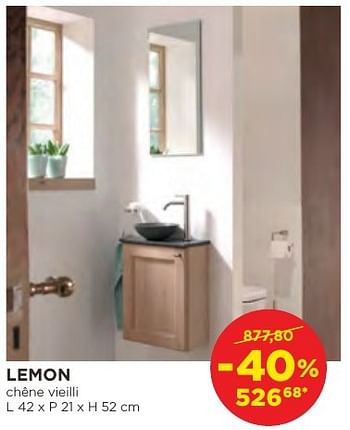 Promotions Lemon meubles pour toilettes - Balmani - Valide de 04/10/2016 à 29/10/2016 chez X2O