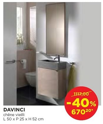 Promotions Davinci meubles pour toilettes - Balmani - Valide de 04/10/2016 à 29/10/2016 chez X2O