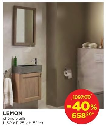 Promotions Lemon meubles pour toilettes - Balmani - Valide de 04/10/2016 à 29/10/2016 chez X2O