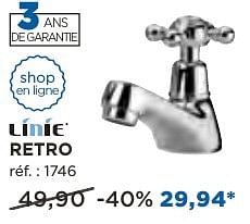 Promoties Retro robinets d`eau froide - Linie - Geldig van 04/10/2016 tot 29/10/2016 bij X2O