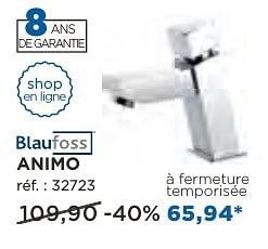 Promotions Animo robinets d`eau froide - Blaufoss - Valide de 04/10/2016 à 29/10/2016 chez X2O