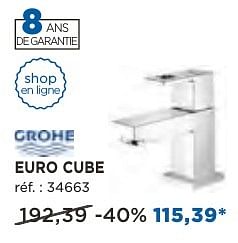 Promoties Euro cube robinets d`eau froide - Grohe - Geldig van 04/10/2016 tot 29/10/2016 bij X2O