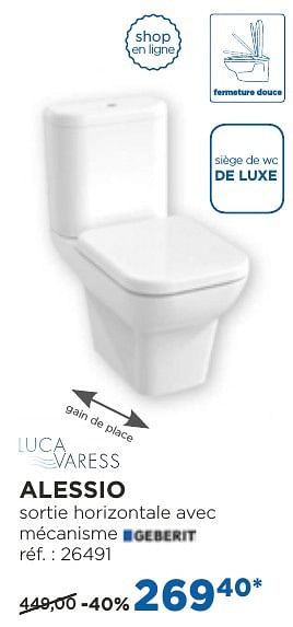 Promotions Alessio toilettes à poser - Luca varess - Valide de 04/10/2016 à 29/10/2016 chez X2O