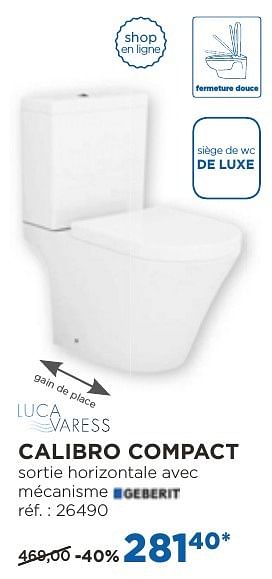 Promotions Calibro compact toilettes à poser - Luca varess - Valide de 04/10/2016 à 29/10/2016 chez X2O