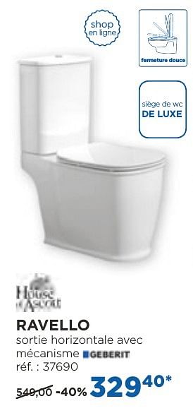 Promotions Ravello toilettes à poser - House of Ascott - Valide de 04/10/2016 à 29/10/2016 chez X2O