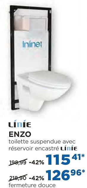 Promotions Enzo toilettes suspendues - Linie - Valide de 04/10/2016 à 29/10/2016 chez X2O