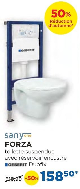 Promoties Forza toilettes suspendues - Sany one - Geldig van 04/10/2016 tot 29/10/2016 bij X2O