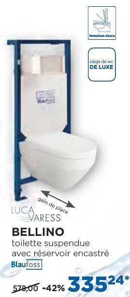 Promotions Bellino toilettes suspendues - Luca varess - Valide de 04/10/2016 à 29/10/2016 chez X2O