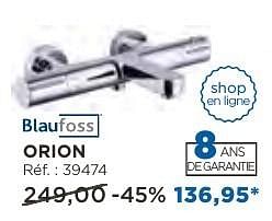 Promotions Blaufoss orion - Blaufoss - Valide de 04/10/2016 à 29/10/2016 chez X2O