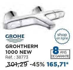 Promotions Grohe grohtherm 1000 new - Grohe - Valide de 04/10/2016 à 29/10/2016 chez X2O