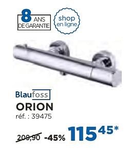 Promotions Orion robinets thermostatiques - Blaufoss - Valide de 04/10/2016 à 29/10/2016 chez X2O