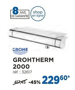 Promotions Grohtherm 2000 robinets thermostatiques - Grohe - Valide de 04/10/2016 à 29/10/2016 chez X2O