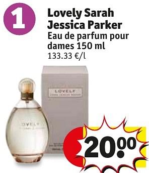 Promotions Lovely sarah jessica parker eau de parfum pour - Sarah Jessica Parker - Valide de 10/10/2016 à 23/10/2016 chez Kruidvat