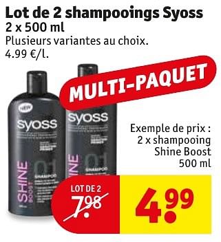 Promotions Shampooings syoss - Syoss - Valide de 10/10/2016 à 23/10/2016 chez Kruidvat
