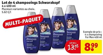 Promotions Shampooings schwarzkopf - Schwarzkopf - Valide de 10/10/2016 à 23/10/2016 chez Kruidvat