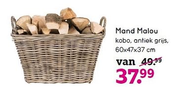 Promoties Mand malou - Huismerk - Leen Bakker - Geldig van 10/10/2016 tot 23/10/2016 bij Leen Bakker