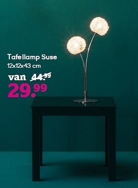 Promoties Tafellamp suse - Huismerk - Leen Bakker - Geldig van 10/10/2016 tot 23/10/2016 bij Leen Bakker