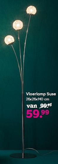 Promoties Vloerlamp suse - Huismerk - Leen Bakker - Geldig van 10/10/2016 tot 23/10/2016 bij Leen Bakker