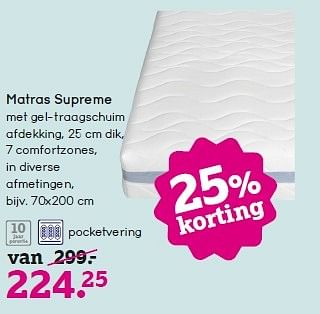 Promoties Matras supreme - Huismerk - Leen Bakker - Geldig van 10/10/2016 tot 23/10/2016 bij Leen Bakker