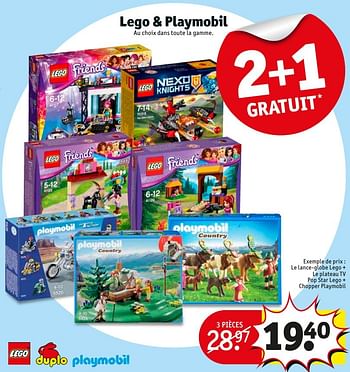Promoties Lego + playmobil - Lego - Geldig van 10/10/2016 tot 23/10/2016 bij Kruidvat