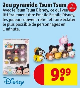 Promotions Jeu pyramide tsum tsum - Disney - Valide de 10/10/2016 à 23/10/2016 chez Kruidvat