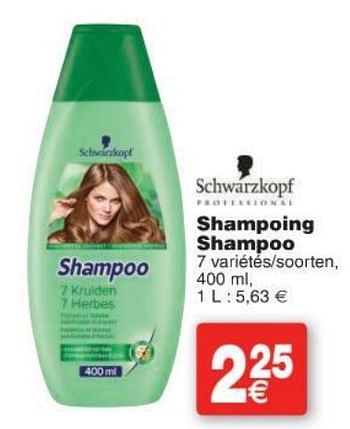 Promoties Schwarzkopf shampoing shampoo - Schwarzkopf - Geldig van 11/10/2016 tot 24/10/2016 bij Cora