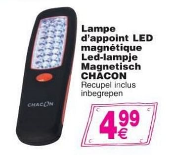 Promoties Lampe d`appoint led magnétique led-lampje magnetisch chacon - Chacon - Geldig van 11/10/2016 tot 24/10/2016 bij Cora