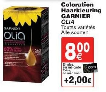 Promoties Coloration haarkleuring garnier olia - Garnier - Geldig van 11/10/2016 tot 24/10/2016 bij Cora