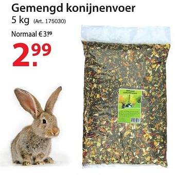 Promotions Gemengd konijnenvoer - Produit maison - Pelckmans - Valide de 12/10/2016 à 24/10/2016 chez Pelckmans Tuincenter