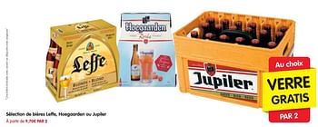 Promotions Sélection de bières leffe, hoegaarden ou jupiler - Produit Maison - Red Market - Valide de 13/10/2016 à 19/10/2016 chez Red Market