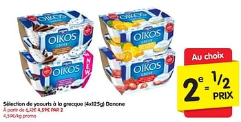 Promotions Sélection de yaourts à la grecque danone - Danone - Valide de 13/10/2016 à 19/10/2016 chez Red Market
