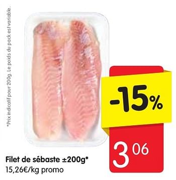 Promoties Filet de sébaste - Huismerk - Red Market - Geldig van 13/10/2016 tot 19/10/2016 bij Red Market