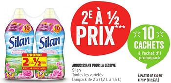 Promotions Adoucissant pour la lessive silan - Silan - Valide de 13/10/2016 à 19/10/2016 chez Delhaize