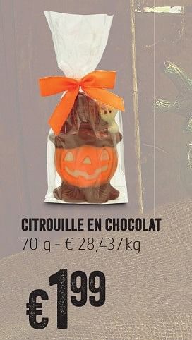 Promotions Citrouille en chocolat - Produit Maison - Delhaize - Valide de 13/10/2016 à 19/10/2016 chez Delhaize