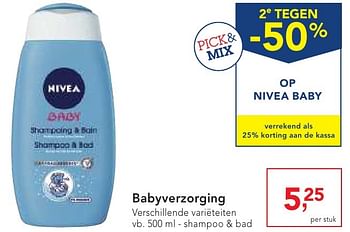 Promoties Babyverzorging shampoo + bad - Nivea - Geldig van 19/10/2016 tot 01/11/2016 bij Makro