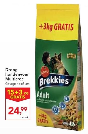 Promoties Droog hondenvoer multicroc - Brekkies - Geldig van 19/10/2016 tot 01/11/2016 bij Makro