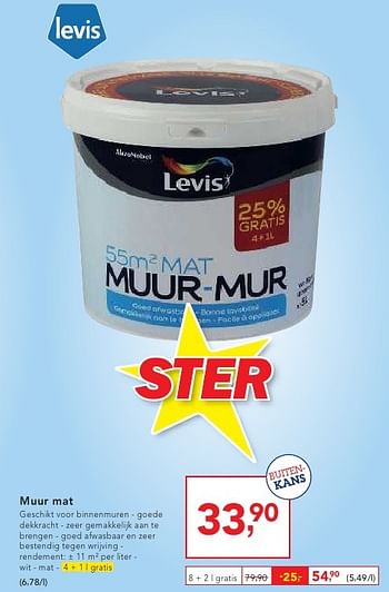 Promoties Muur mat - Levis - Geldig van 19/10/2016 tot 01/11/2016 bij Makro
