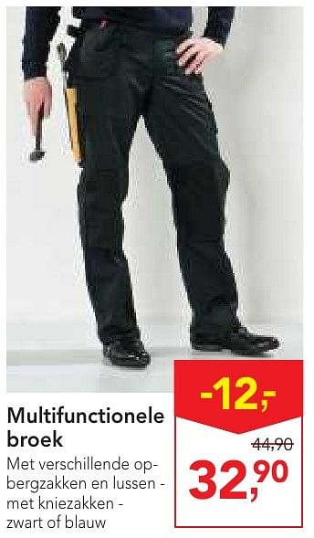Promoties Multifunctionele broek - Van moer - Geldig van 19/10/2016 tot 01/11/2016 bij Makro