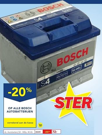 Promotions Bosch autobatterij s4 440a 44 ah - Bosch - Valide de 19/10/2016 à 01/11/2016 chez Makro
