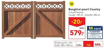 Promoties Bangkirai poort country - Huismerk - Makro - Geldig van 19/10/2016 tot 01/11/2016 bij Makro