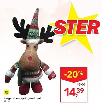 Promoties Zingend en springend hert - Huismerk - Makro - Geldig van 19/10/2016 tot 01/11/2016 bij Makro