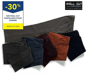 Promotions -30% sur well cut pantalons pour homm - Wellcut - Valide de 19/10/2016 à 01/11/2016 chez Makro