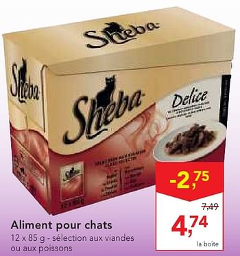 Promoties Aliment pour chats - Sheba - Geldig van 19/10/2016 tot 01/11/2016 bij Makro